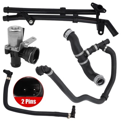 Engine Coolant Pipe &Heater Control Valve Kit For Mercedes-Benz C250 12-15 L4 Foto 1 de 4
