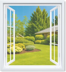 2 PCS Zanzariera Finestra 150X180Cm Bianca Zanzariera per Finestra Adesiva Chius - Foto 1 di 12