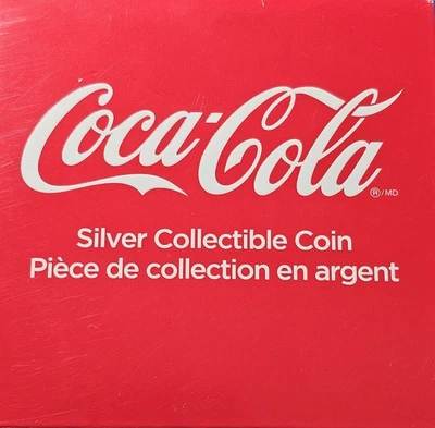 A 2018 Coca-Cola Collectible Bottle Cap 6g .999 Silver Prf $1 Coin Fiji OGP COA  - Image 1 of 4