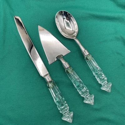 Shannon por Godinger Catrina Irlanda 3 piezas mango de cristal juego para servir pastel Foto 1 de 4