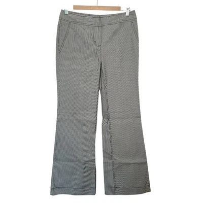 Kenneth Cole 反应灰色细条纹阔腿裤 - 4 码 — 第 1/4 张图片