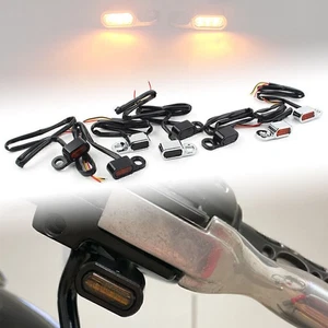 Motorcycle 12V LED Turn Signals Indicators Fit Harley Touring Street Glide 14-20 - Picture 1 of 12