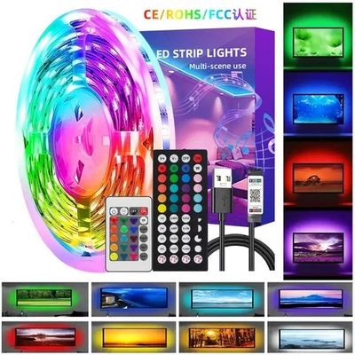 5V USB LED Stripe RGB Leiste Streifen 5050 Band Licht Leuchte Lichterkette APP - Bild 1 von 4