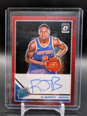 2019 Panini Donruss Optic Autograph Choice Red RJ Barrett Rookie RC Auto - Image 1 of 2