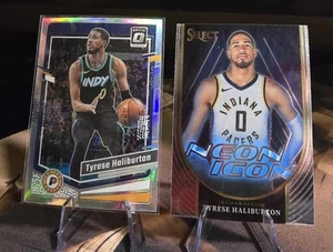 Tyrese Haliburton 2 Karten Lot Optic Silver Select Pacers - Bild 1 von 2