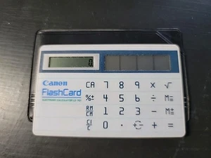 Vintage Canon Flash Card Solar Powered Calculator LS-701 Credit Card Size Works - Picture 1 of 2