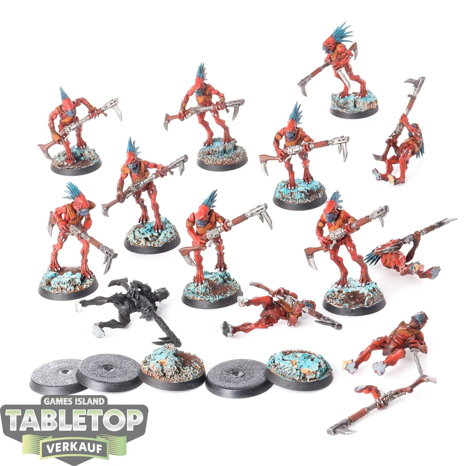 Tau Empire - 13 x Kroot Carnivores klassisch - bemalt - Bild 1 von 1