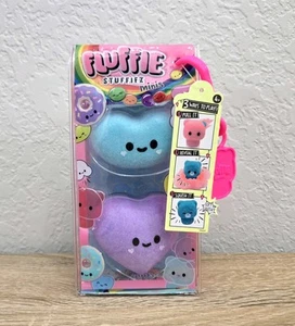 Fluffie Stuffiez Minis JELLY BEAN & HEART CANDY 2" Squishy Figures 2 Pack (RARE) - Picture 1 of 5