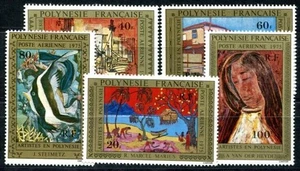 POLYNESIA 1975 Yvert PA 98-102 ** MNH PAINTING SET FLAWLESS (F3938 - Picture 1 of 2