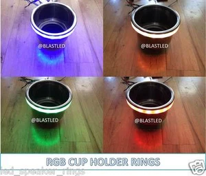 Juego de 4 piezas - RGB LED soporte para tazas anillo de luz barcos/RV (MasterCraft, Moomba, Malibú) - Imagen 1 de 3