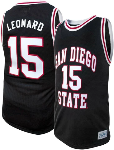 San Diego State Aztecs Kawhi Leonard Retro Brand Men's Black NCAA Game Jersey Cover