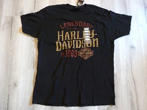Harley-Davidson T- Shirt XL Legendary Motorcycle Eagles Nest Lathrop CA NWT - Picture 1 of 11