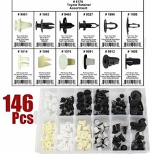 146PCS Fender Door Hood Bumper Trim Clip Retainer Fastener Assortment For Toyota