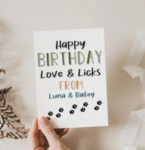 Birthday Card From The Dog Funny For Men Women Husband & Wife. - Picture 1 of 5