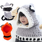 Baby Kids Child Winter Cute Knitted Ear Hat Cap Hooded Scarf Earflap Beanies
