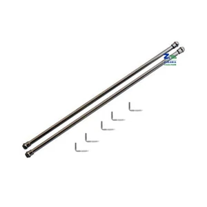 COPPIA ASTINE ALLUNGABILI Cm 63-110 UNIVERSALI CROMATE FINESTRE VENTOSA E GANCI - Foto 1 di 1