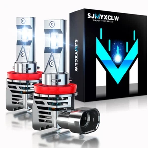 H11 LED Headlight Bulb Kit High Low Beam 100W 20000LM Super Bright 6500K White - Picture 1 of 12