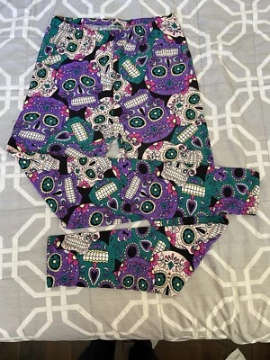 Sugar Skull Plus Size Leggings - Image 1 of 3