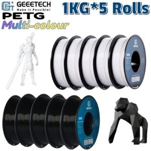 Filamento para impresora 3D Geeetech 5 kg 1 kg/rollo 1,75 mm PETG fuerte + duradero multicolor - Imagen 1 de 24