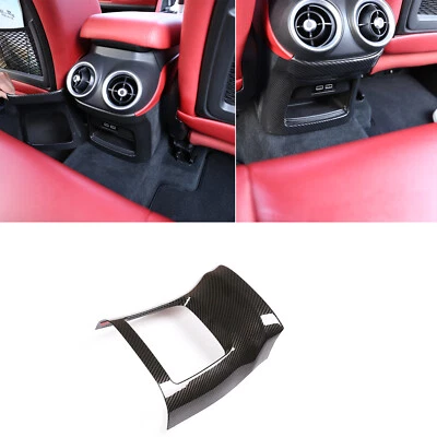 Carbon fiber Style Rear Air Vent Outlet Panel Cover Trim for Alfa Romeo Stelvio - Image 1 of 4