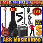Cort Action DLX Plus Bass Guitar Package/ Gig Bag, Bass Amp, Tuner, Strap & Cabl