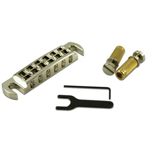 TonePros Wraparound Brücke mit S1 Nieten Nickel passt USA Spec Gibson - Bild 1 von 1