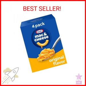 Kraft Original Mac & Cheese Macaroni and Cheese Dinner, 4 ct Pack, 7.25 oz Boxes - Picture 1 of 2
