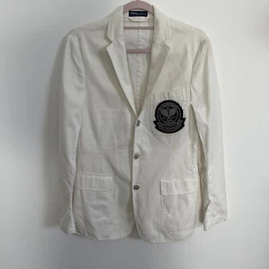 Polo Ralph Lauren 06 Jacket White Umpire Wimbledon Embroidered Blazer UK Size S - Picture 1 of 15