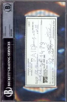 Autógrafo cheque personal firmado por Harmon Killebrew Beckett BAS 1979 Foto 1 de 2