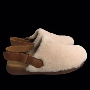 Born Handcrafted Sz 10 Shearling Mules Flats Casual Slingback Shoe Slippers Clog - Picture 1 of 8
