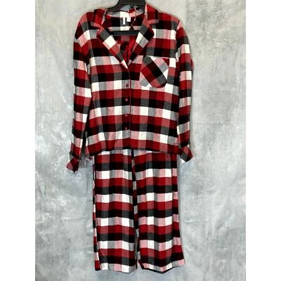 Juego de pijama NORDSTROM para mujer rojo chile a cuadros agosto 2 piezas botón delantero Foto 1 de 4