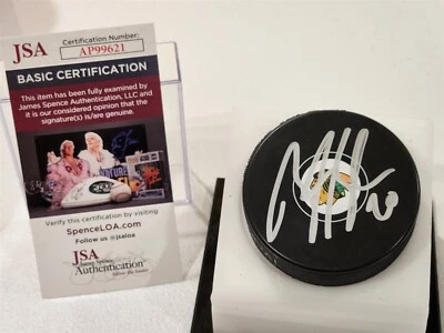 BRANDON SAAD signed BLACKHAWKS puck JSA COA BLUES - Image 1 of 2
