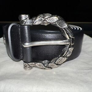 Salvatore Ferragamo Gancini Leather Buckle Belt GV67 9898 Italy 💯 Authentic NEW