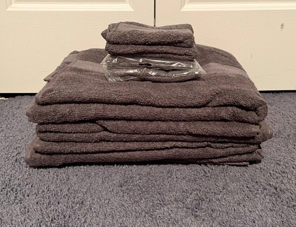 Juego de toallas de baño The BIG ONE 8 piezas Gris carbón/Gris NUEVO Foto 1 de 1