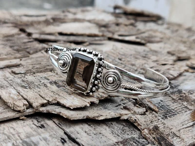 Mothers Day Gift Smoky Quartz 925 Sterling Silver Christmas Day Rind - Image 1 of 4