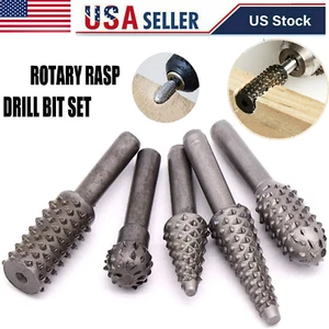 Set 5 punte trapano file intaglio legno smerigliatrice rotante rasp set gambo - Foto 1 di 12