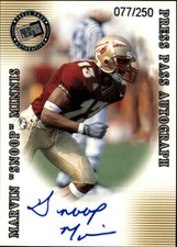2001 Press Pass SE Autographs Silver #26 Snoop Minnis /250 