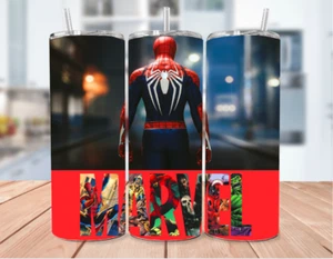 Marvel Spider-Man Multicolor Stainless Steel Tumbler With Metal Straw - 20 Oz - Picture 1 of 4