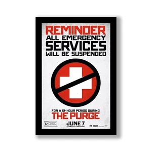 THE PURGE - 11x17 Gerahmtes Filmposter von Wallspace - Bild 1 von 6