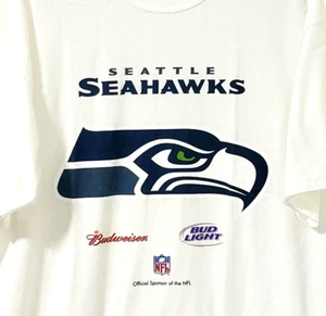 Seattle Seahawks NFL T-Shirt XL - GILDAN Heavy Cotton - Beer Case Giveaway LN+ - Picture 1 of 5