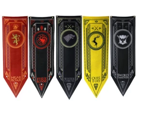 Banner AUS SATIN Stark Lannister Baratheon Targaryen für Game Of Thrones Fans - Bild 1 von 7