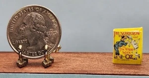 1:24 MINIATUREBOOK SCARECROW AND TIN WOODMAN OZ BAUM HALF SCALE - Picture 1 of 12