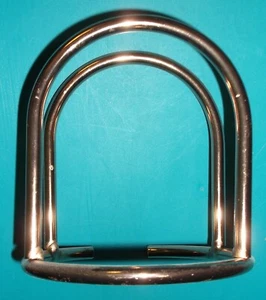 NAPKIN HOLDER TABLE TOP COPPER FINISH STEEL MEATAL HEAVY PAPER NAPKINS USED - Picture 1 of 7
