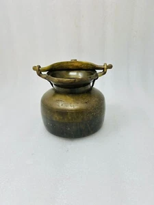 Antik Messing Hängend Weihwasser Topf Alt Messing Hindu Religiös Heilig Wassertopf - Bild 1 von 6