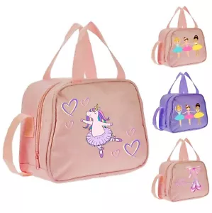NEW GIRLS BALLET TAP SHOES DANCE DANCING BAG SATCHEL PINK PURPLE UNICORN DANCER - Picture 1 of 5