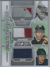 PATRICK ROY RAY BOURQUE PAVEL BURE 2012 13 IN THE GAME ALL STAR YEAR PATCH
