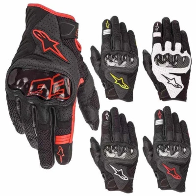 New Alpinestars Motorcycle Riding Gloves Carbon Fiber Mesh Breathable Gloves HOT - Image 1 of 4