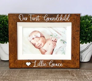 Our First Grandchild personalized frame, grandmother, grandfather, grandparent - Picture 1 of 3