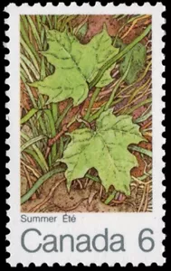 Canada #536 MAPLE LEAVES IN SUMME Brand New 1971 Original Pristine Gum - Picture 1 of 2
