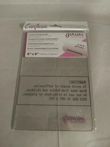 Gemini By Crafters Companion Clear Cutting Plate 6" x 9" Use with Gemini Jr. - Picture 1 of 2